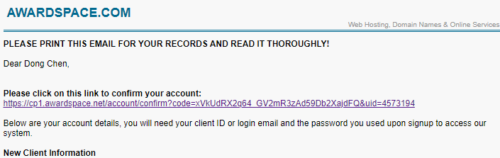 AwardSpace 德国老牌PHP免费1G容量虚拟主机