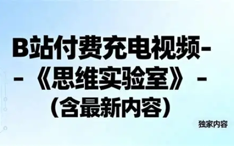 思维实验室 B站充电视频