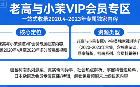 「老高与小茉」【VIP 会员专区】全套视频资源