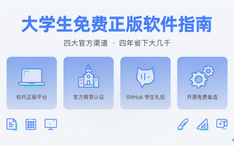 大学生免费正版软件指南：获取正版软件的四大官方途径
