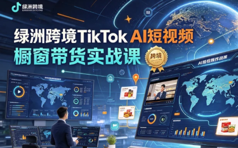绿洲跨境TikTok AI短视频橱窗带货实战课
